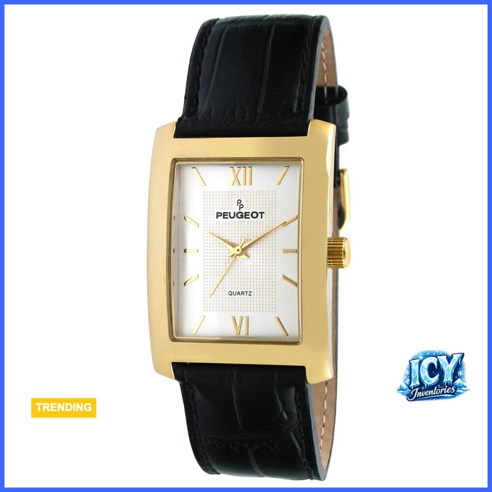 Rectangular Roman Numeral Dial Classic Dress Watc… - image 1
